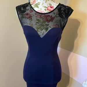 Sheer Blue Midi Dress